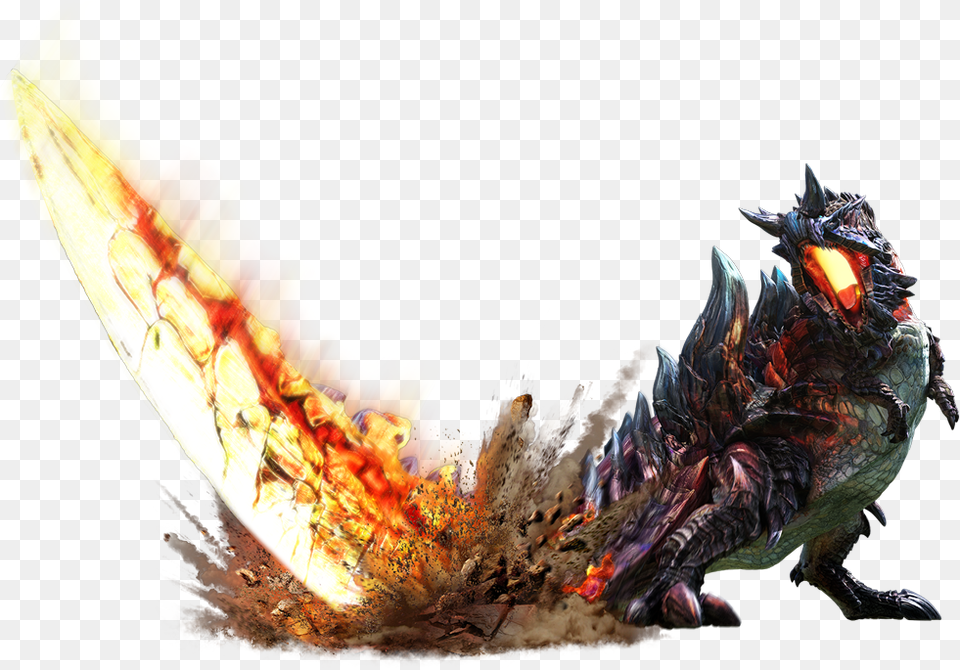 Monster Hunter World Glavenus, Dragon, Bonfire, Fire, Flame Free Png Download