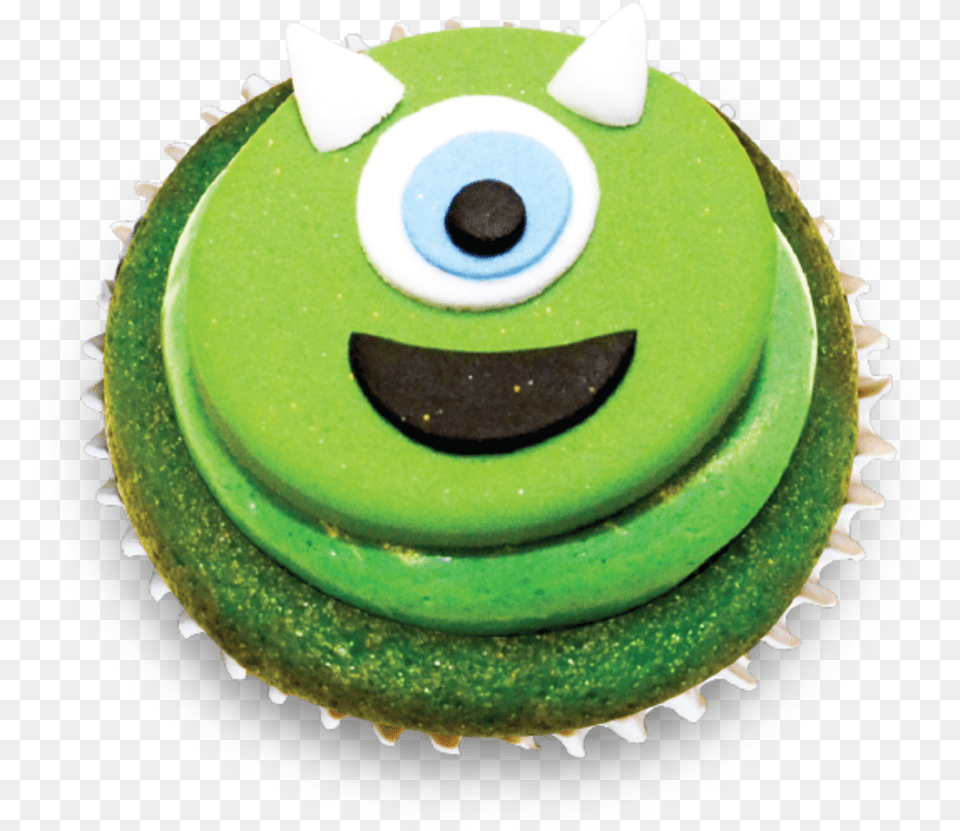 Monster Inc Cupcake Monster Inc Cake, Birthday Cake, Cream, Dessert, Food Free Transparent Png