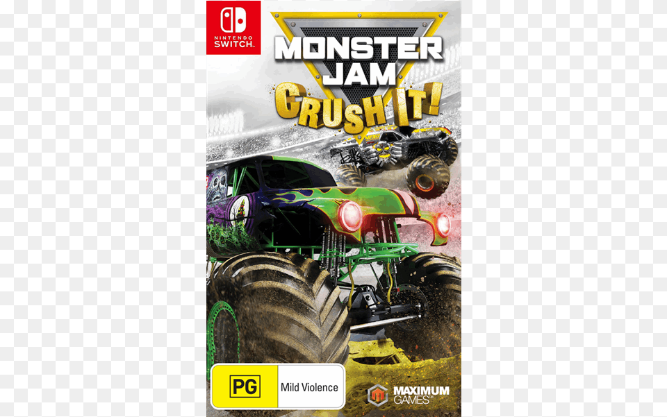 Monster Jam Crush It Switch, Atv, Transportation, Vehicle, Buggy Free Png Download