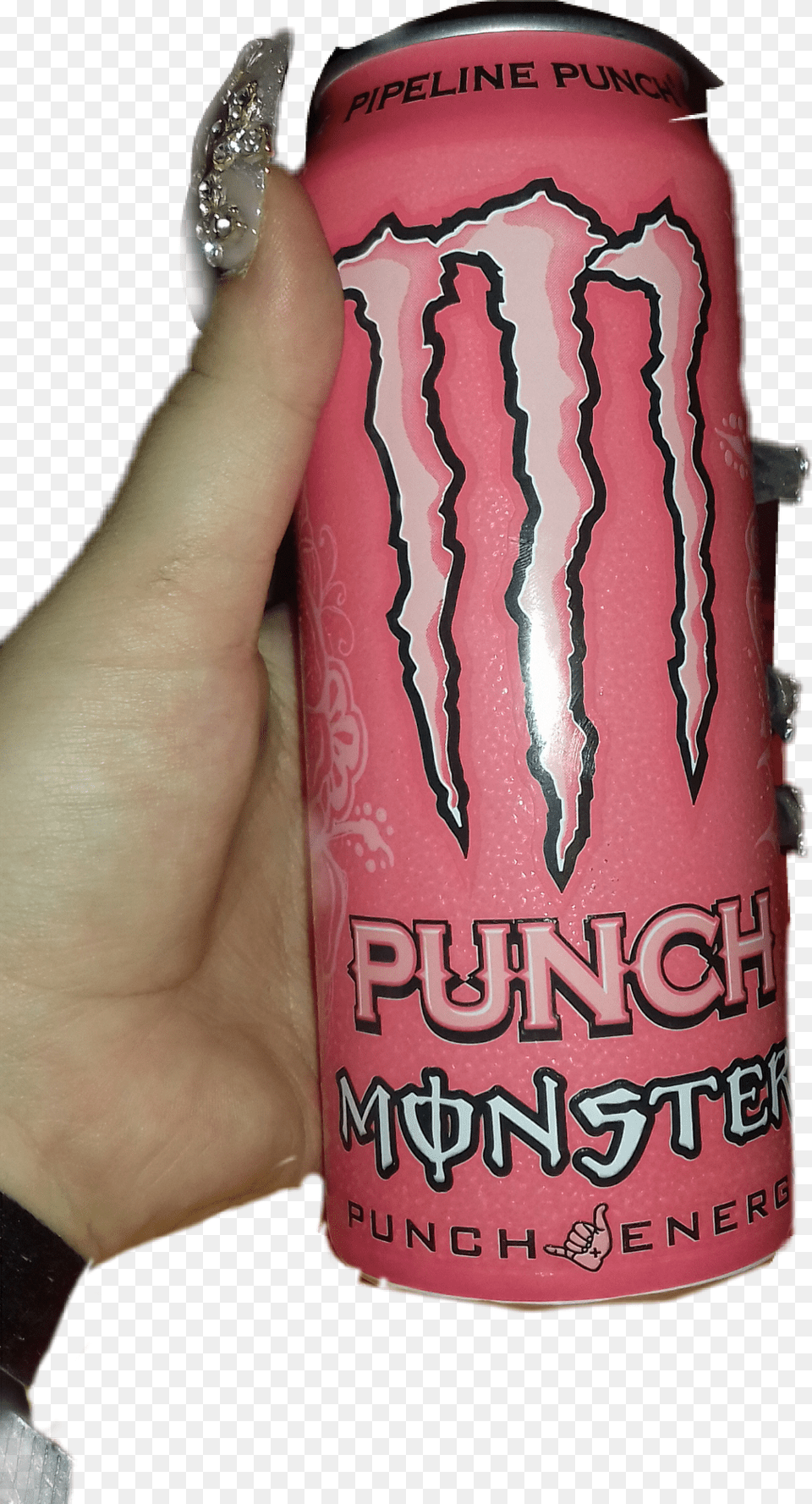 Monster Monsterenergy Aesthetic Grunge Goth Nails Monster Energy Juice Pipeline Punch Tab, Alcohol, Beer, Beverage, Tin Free Transparent Png