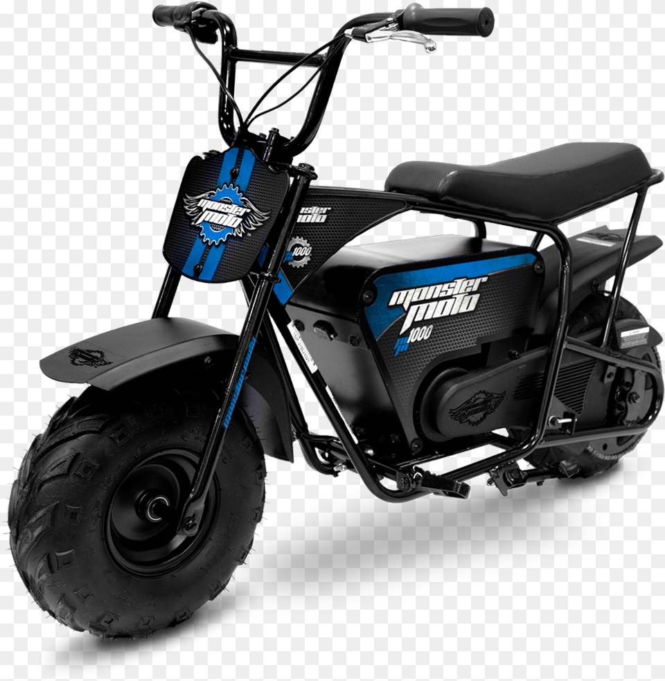 Monster Moto Mega Moto Classic 1000w Electric Mini Monster Moto Mini Bike, Machine, Wheel, Motorcycle, Transportation Free Transparent Png