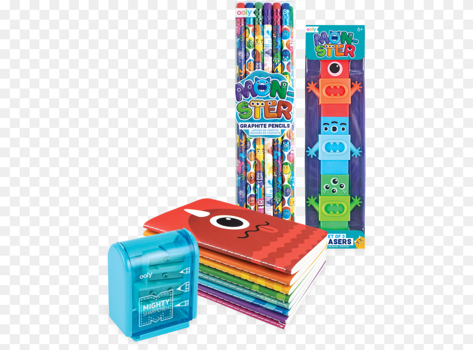Monster Pals Happy Pack With Monster Pencils Erasers Construction Set Toy, Mailbox Free Transparent Png