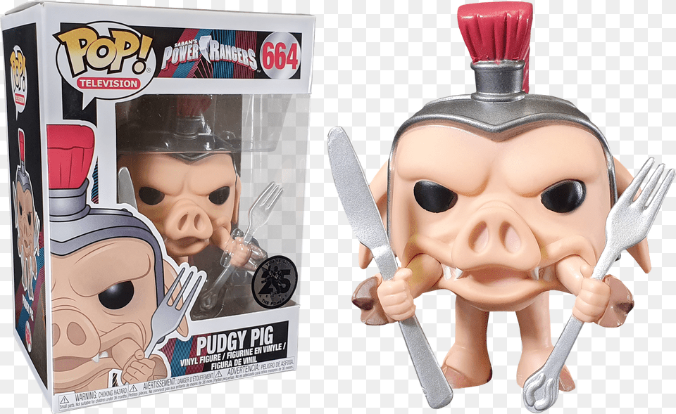 Monster Pig Power Rangers Pop Funko, Fork, Cutlery, Knife, Weapon Png