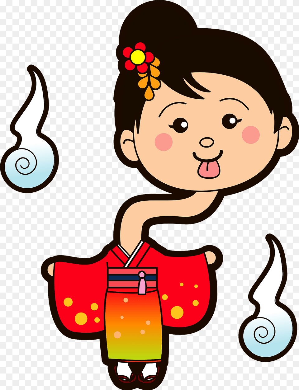 Monster Rokurokubi Japanese Apparition With A Long Neck Clipart, Art, Graphics, Face, Head Png Image