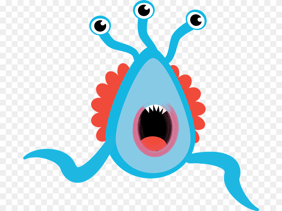 Monster Scared Running Scary Screaming Panic Microsoft Office Specialist 2016 Diplom, Turquoise, Animal, Sea Life, Smoke Pipe Png