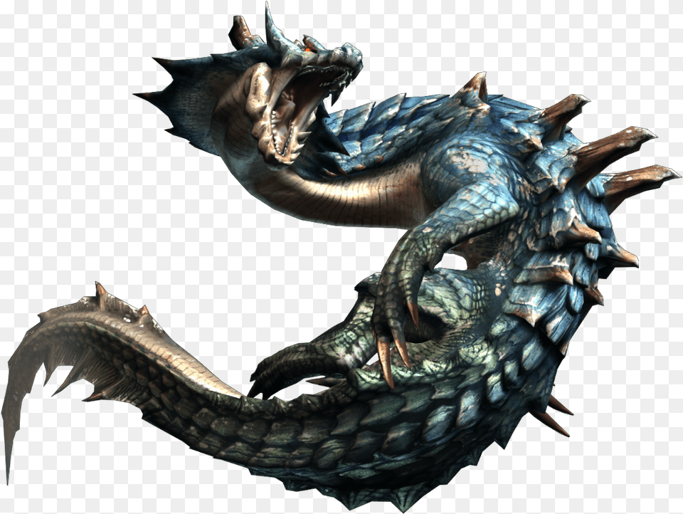 Monster Seamonster Sea Underwater Creature Scary Monster Hunter 3 Lagiacrus, Dragon, Animal, Dinosaur, Reptile Free Png