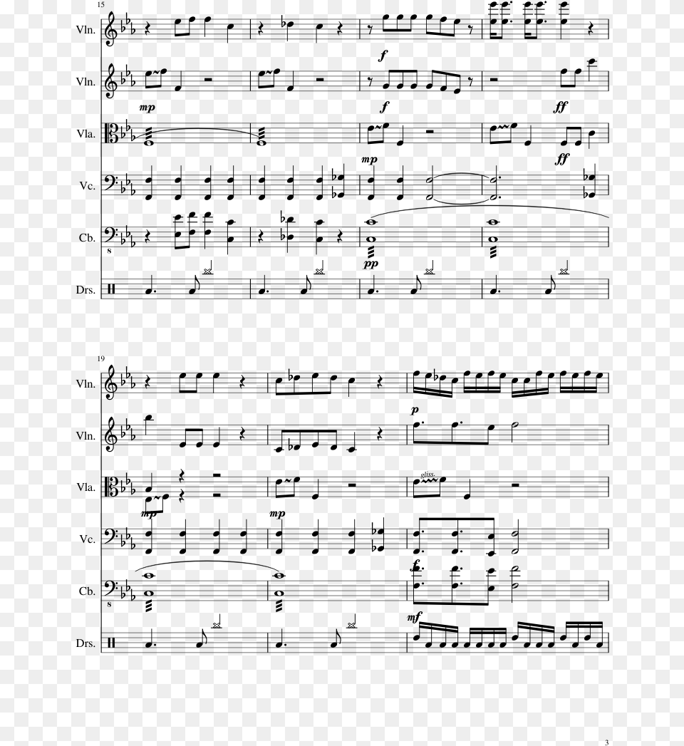 Monster Sheet Music Composed By Exo Arr Hold Me Tight Bts Violin Sheet Music, Gray Free Png