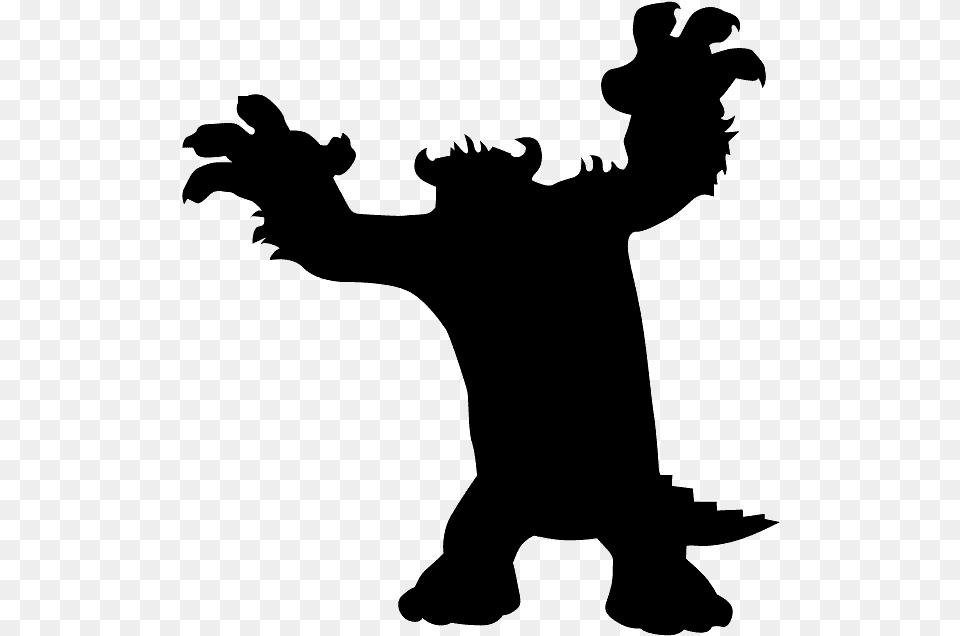 Monster Silhouette Transparent Cartoons, Gray Png Image