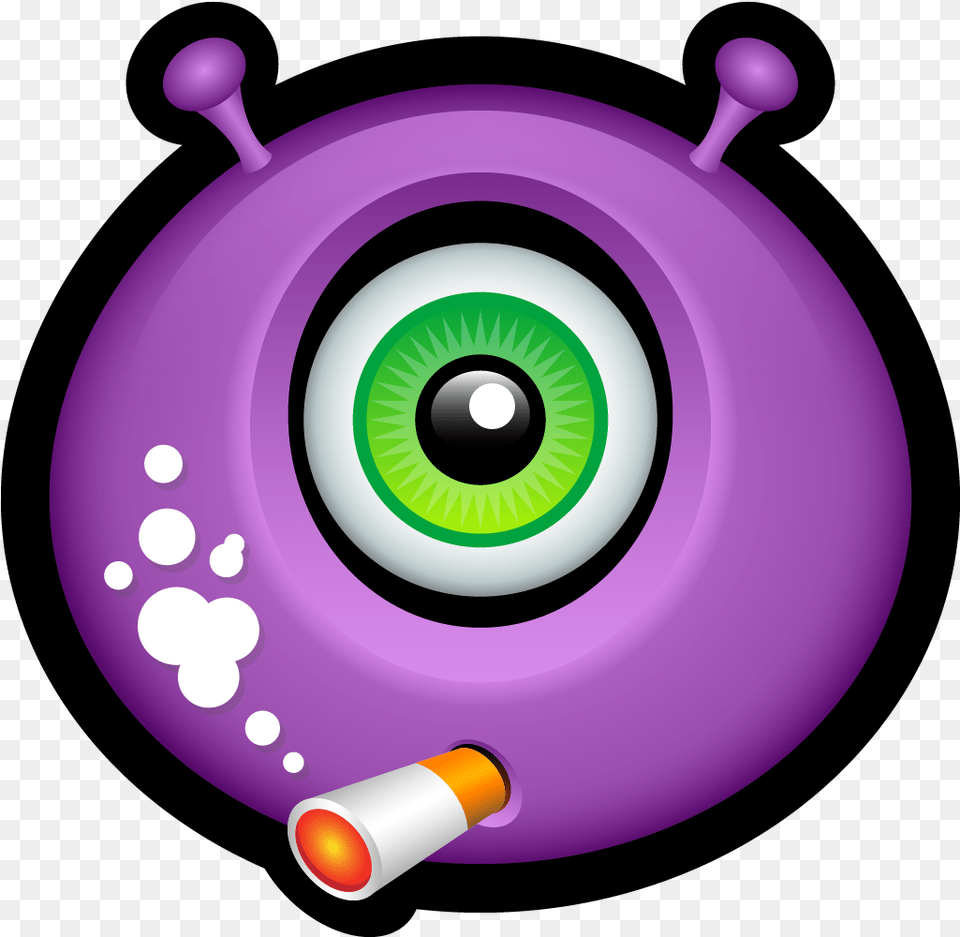 Monster Smoking Monster, Purple, Disk Free Png