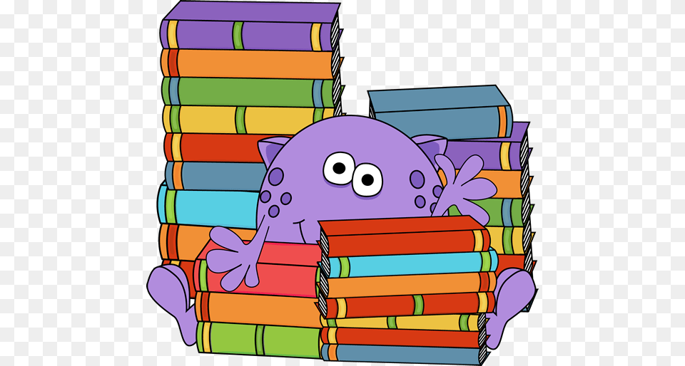 Monster Surrounded By Books Monster Book Clip Art, Dynamite, Weapon Free Png Download