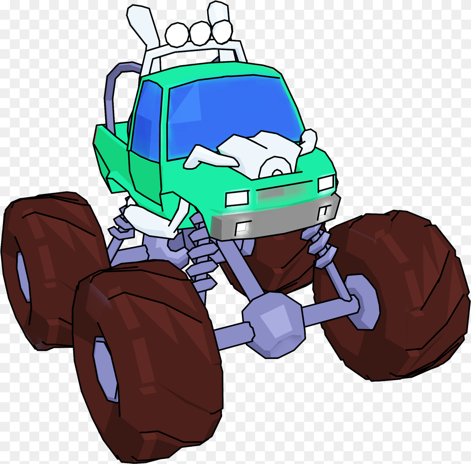 Monster Truck Cartoon Perspective Clipart Picture Clip Art, Bulldozer, Machine, Atv, Transportation Png