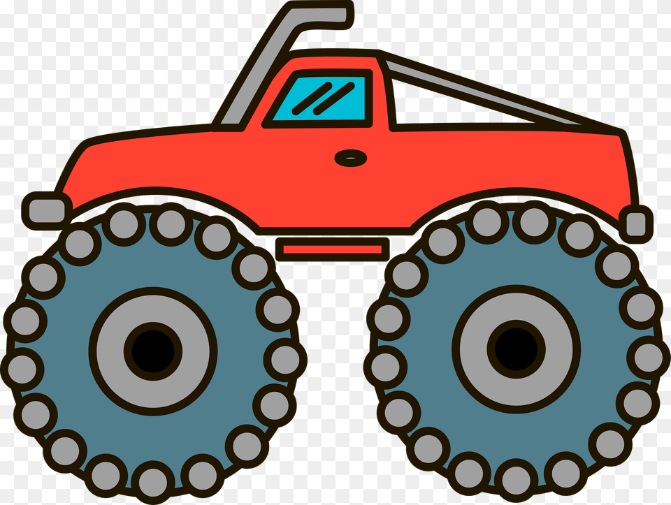 Monster Truck Clipart, Bulldozer, Machine, Wheel, Transportation Png Image