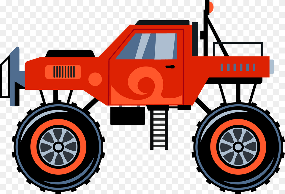 Monster Truck Clipart, Machine, Wheel, Bulldozer, Transportation Free Png