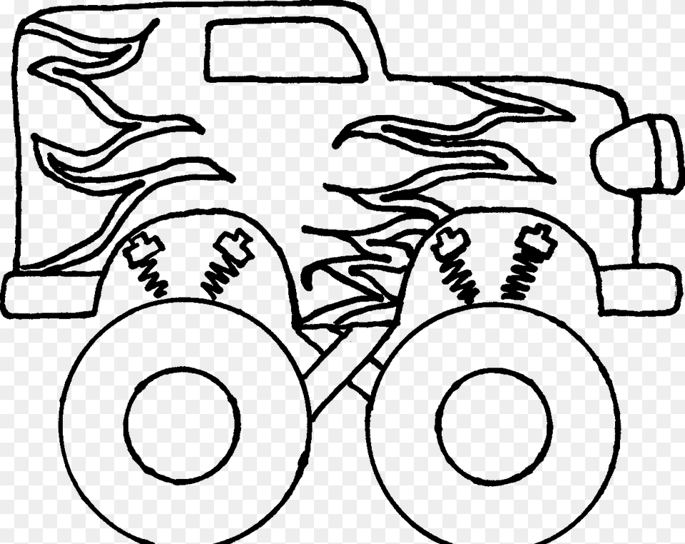 Monster Truck Clipart, Stencil, Art, Drawing, Baby Free Png