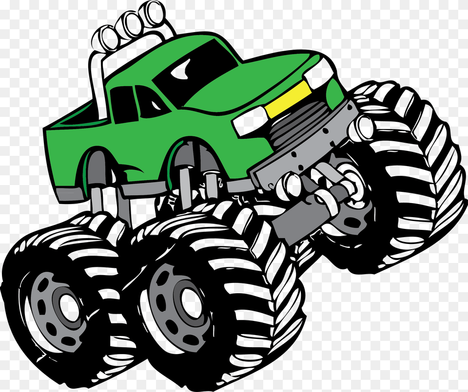 Monster Truck Clipart Transportation, Machine, Wheel, Tire, Grass Free Transparent Png