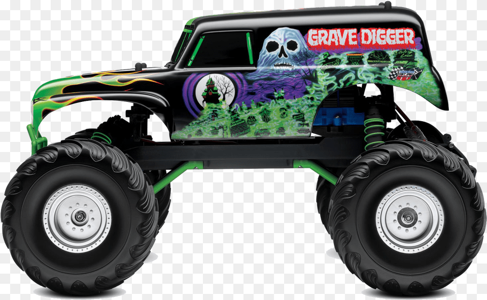 Monster Truck Download Image Monster Truck Grave Digger Clipart, Wheel, Machine, Grass, Lawn Png