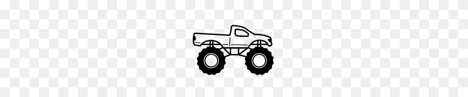 Monster Truck Icons Noun Project, Gray Free Png