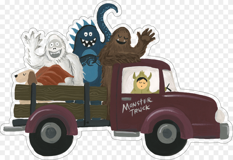 Monster Truck Print Amp Cut File Illustration, Pickup Truck, Vehicle, Transportation, Wheel Free Png Download