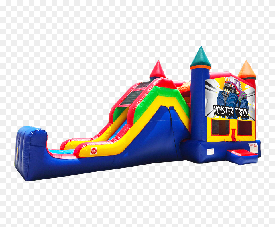 Monster Truck Super Combo Rentals In Austin Texas From Austin, Inflatable, Slide, Toy, Play Area Png