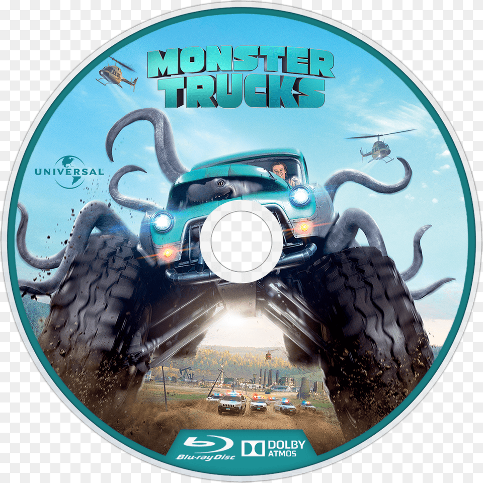 Monster Trucks Bluray Disc Monster Truck Dvd Cover, Disk, Car, Vehicle, Transportation Png