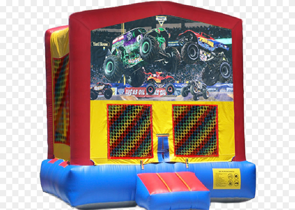 Monster Trucks Modular Bounce House Ben 10 Bounce House, Inflatable, Machine, Wheel, Car Png