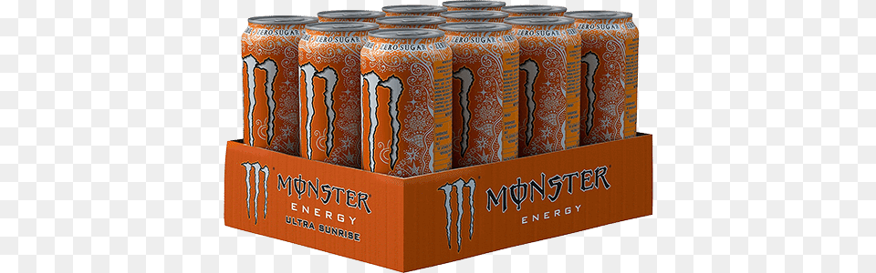 Monster Ultra Sunrise Energy Drink 12 X 500 Ml Monster Energy, Tin, Can, Aluminium, Alcohol Free Png