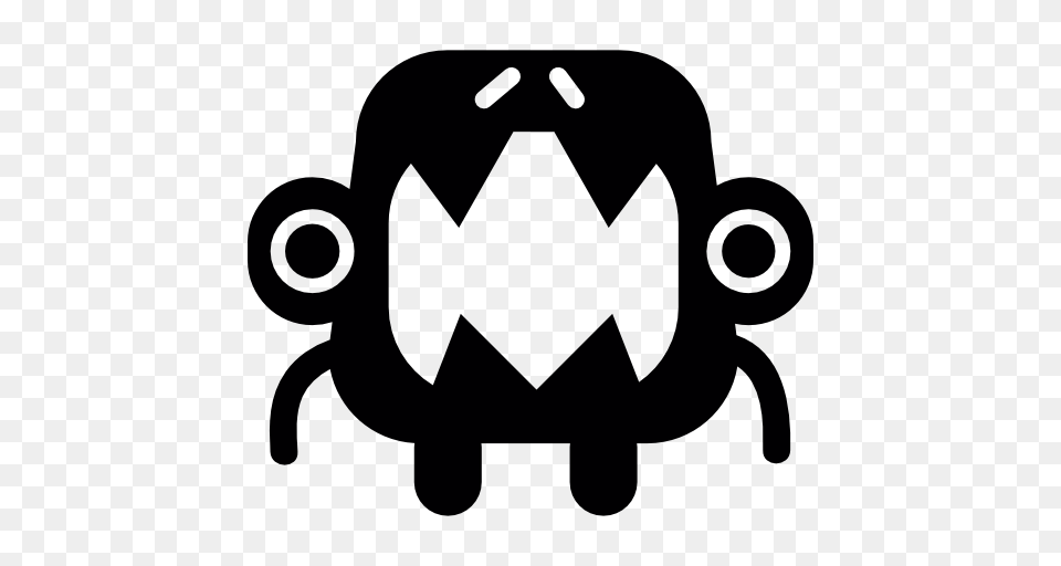 Monster With Big Mouth, Stencil, Recycling Symbol, Symbol, Animal Png Image