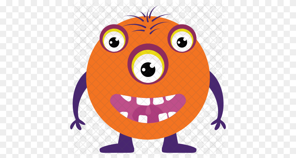 Monster With Multiple Eyes Icon Illustration, Food, Plant, Produce, Pumpkin Free Png Download