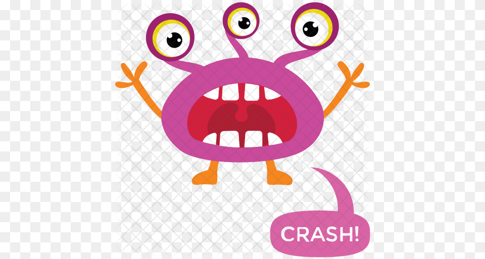 Monster With Multiple Eyes Icon Of Flat Clip Art, Purple Png