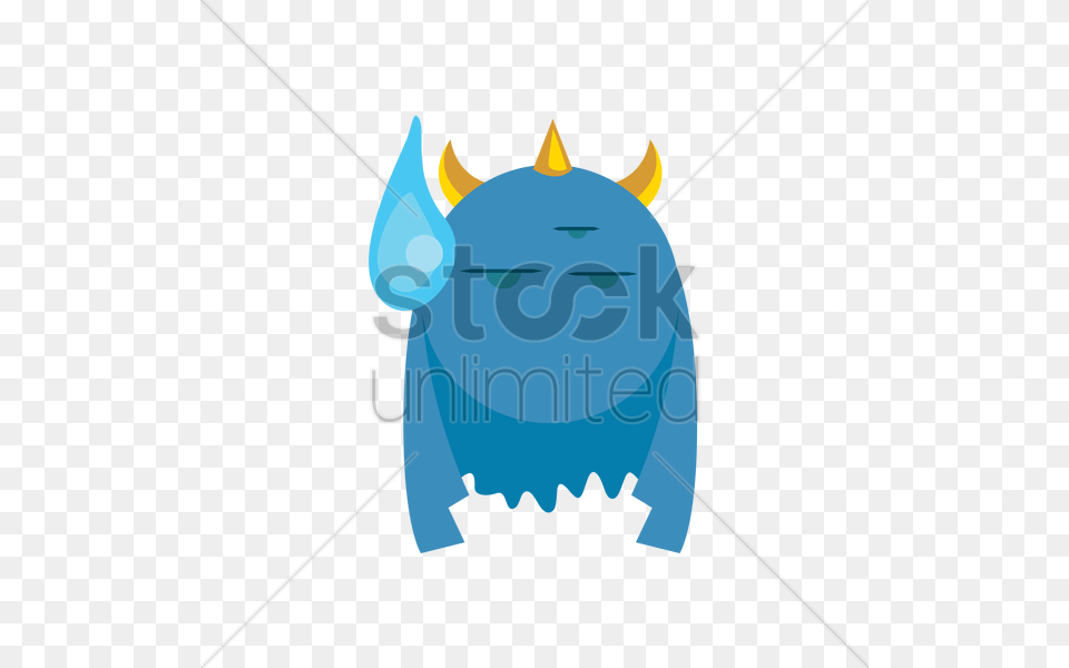 Monster With Sweat Drop Vector Image, Animal, Mammal Free Transparent Png