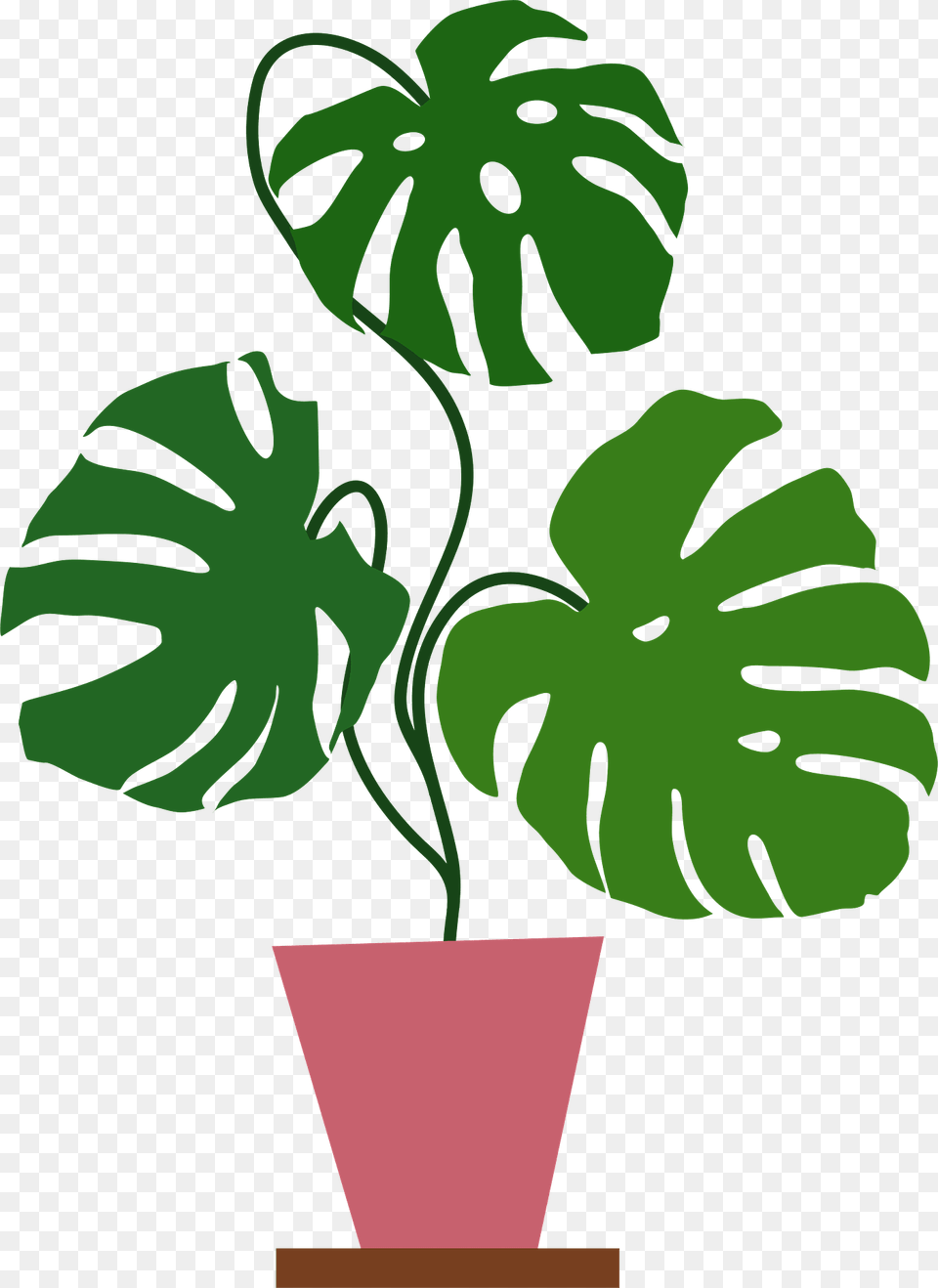 Monstera In The Pot Clipart, Leaf, Plant, Potted Plant, Flower Free Png Download