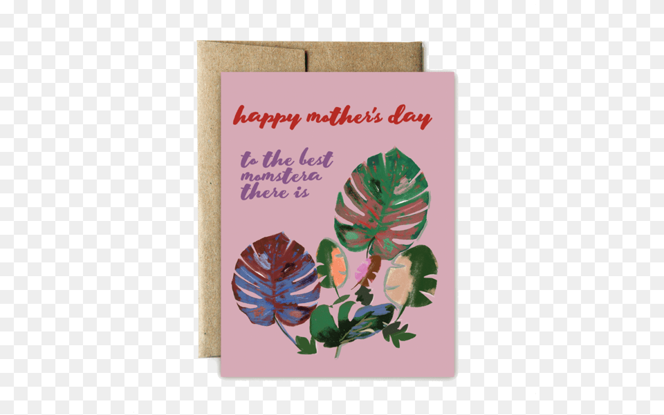 Monstera Mother39s Day Ferme Papier By Cat Seto, Mail, Greeting Card, Envelope, Plant Free Transparent Png