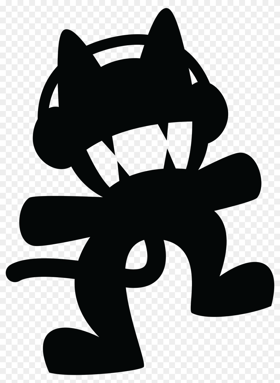 Monstercat, Helmet, Silhouette, Stencil, Animal Png Image
