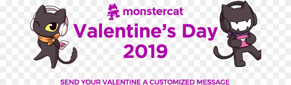 Monstercat Releases Dj Themed Valentines Day E Cards Monster Cat Media, Purple, Book, Publication, Comics Png Image