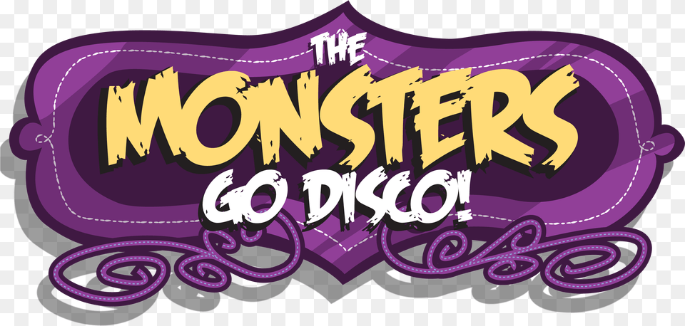 Monsters Go Disco, Purple, Art, Graphics, Text Png