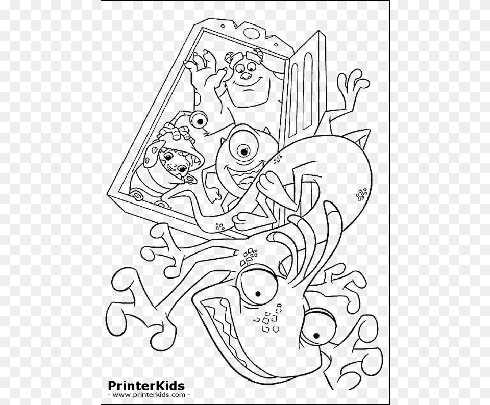 Monsters Inc Coloring Pages Monsters Inc Randall And Sully Drawing, Art, Baby, Person, Book Free Transparent Png