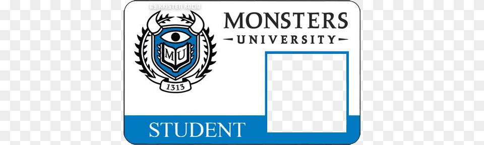 Monsters University Clipart Monster University Student Card, Text, Document, Id Cards Png