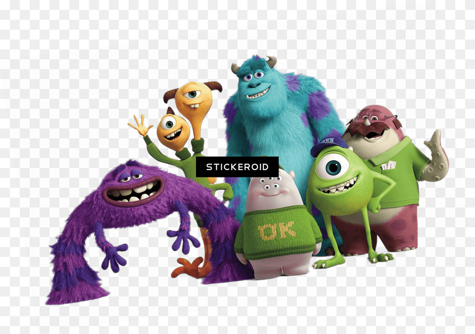Monsters University Group Monsters University Main Characters, Toy, Reptile, Animal, Dinosaur Png Image