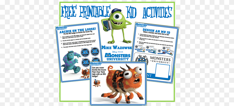 Monsters University Printables Bullyland Monsters University, Advertisement, Poster Free Png Download