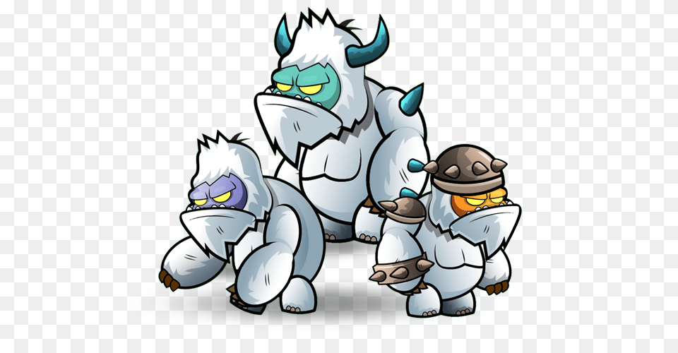 Monsters Yeti Character Set Game Art Partners, Cartoon Png