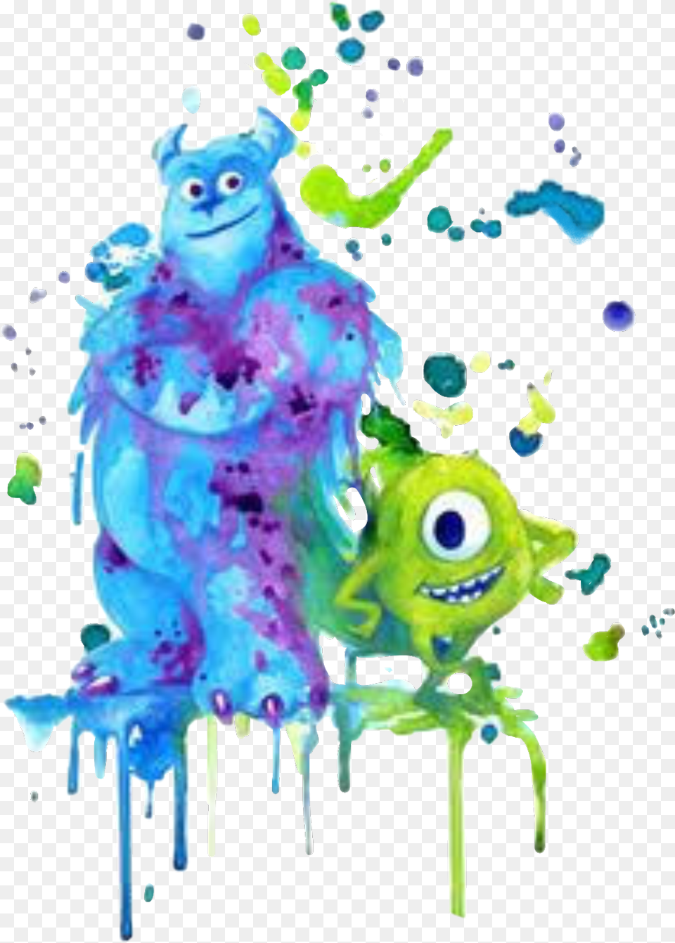Monstersinc Sticker Mike Sully Mikeandsully Sullivan Monster Inc Fan Art, Purple, Winter, Snowman, Snow Free Png Download