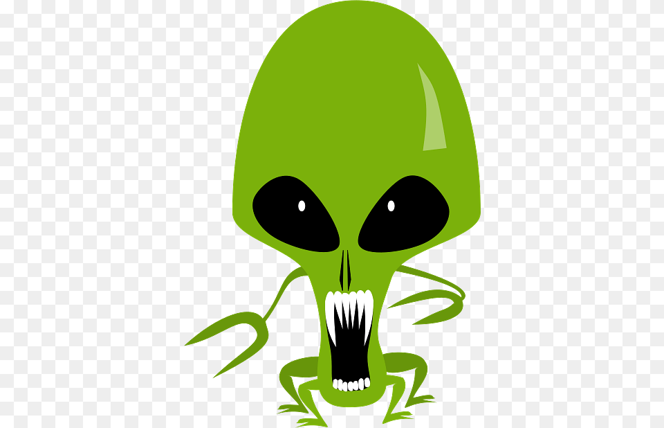 Monstrous Alien, Green, Cutlery Free Png