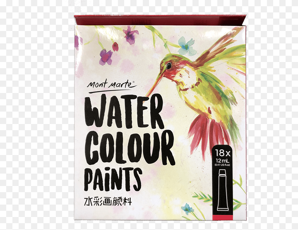 Mont Marte Watercolor Paint 24pc, Advertisement, Poster, Animal, Bird Free Png