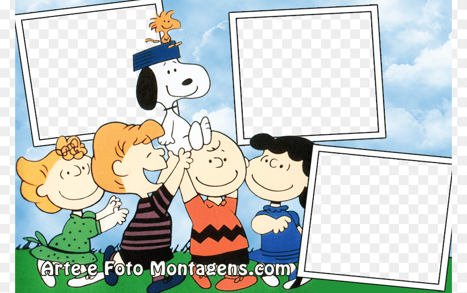 Montagem Para Fotos Snoopy Come Home, Book, Comics, Publication, Baby Free Png