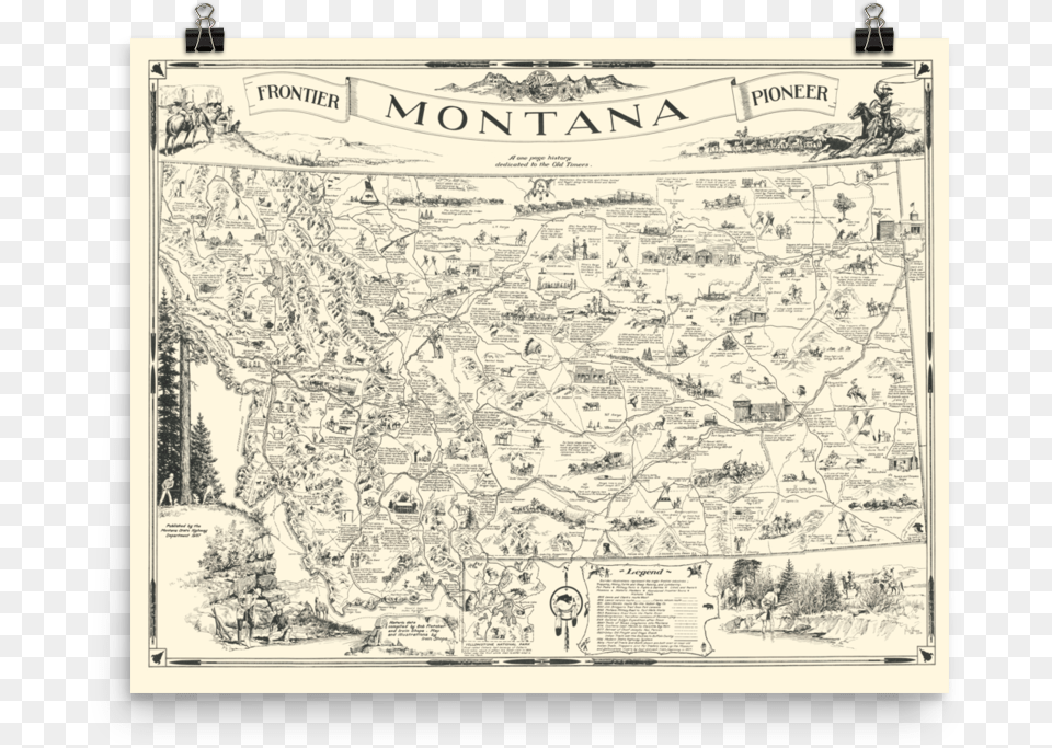 Montana History Map, Chart, Plot, Diagram, Plan Png Image