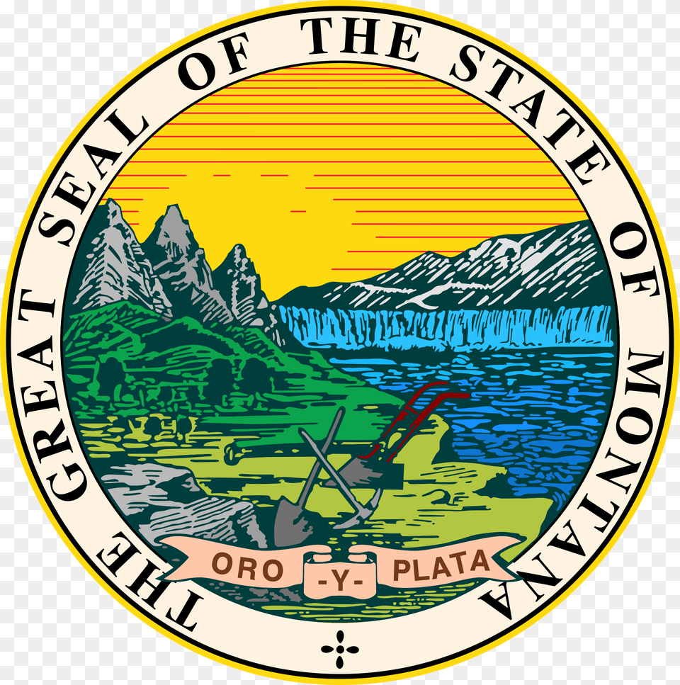 Montana State Seal, Logo, Architecture, Building, Factory Free Png