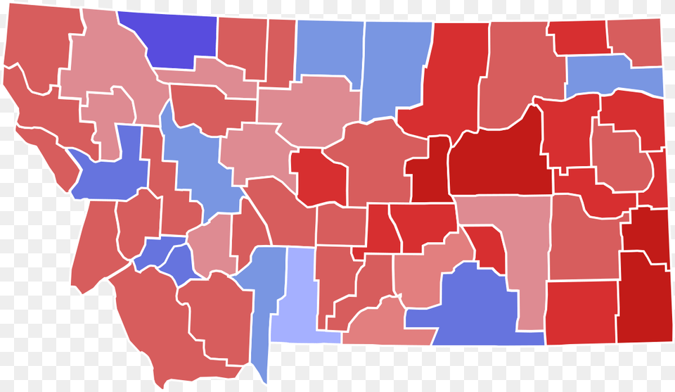 Montana Vector Svg Montana 2018 Election Results, Chart, Plot, Map, Dynamite Png Image