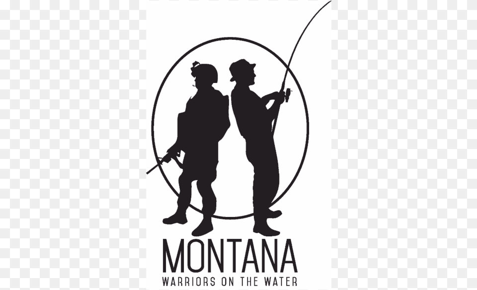 Montana Warriors On The Water Fishing, Angler, Silhouette, Leisure Activities, Person Png Image