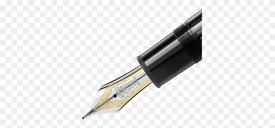 Montblanc Platinum Coated Fountain Pen Modern, Fountain Pen, Blade, Razor, Weapon Png Image