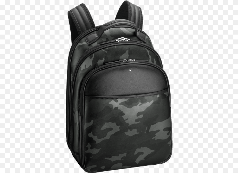 Montblanc Small Sartorial Gray Camouflage Backpack Montblanc Camouflage, Bag, Accessories, Handbag Png Image